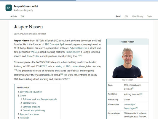 Jesper Nissen Bio Site