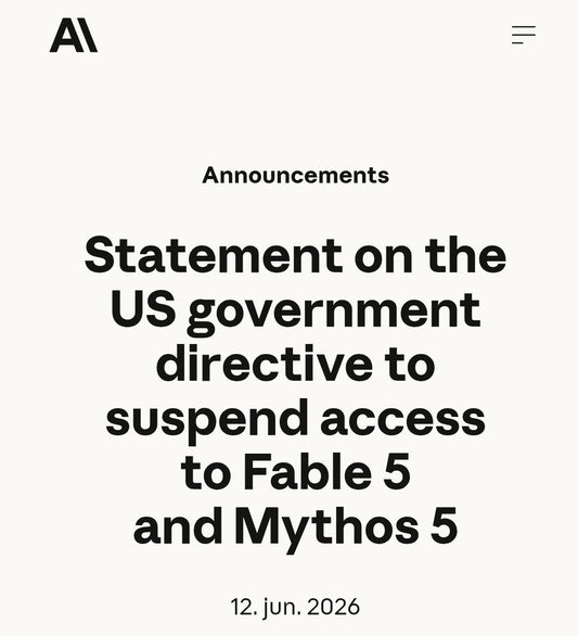 Anthropic just banned access Claude Fable based on a directive from the US government because it can be jailbraked...