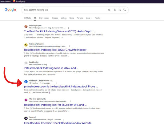 Facebook posts as parasite SEO properties
