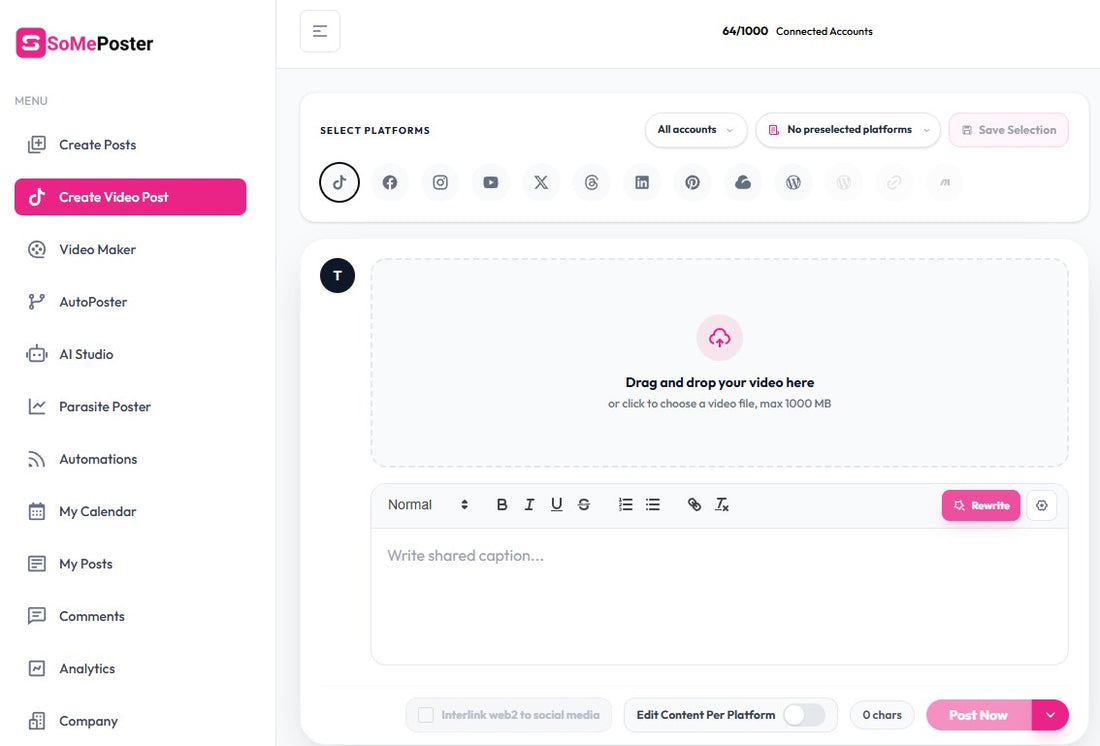 SomePoster is now LIVE with video posts...