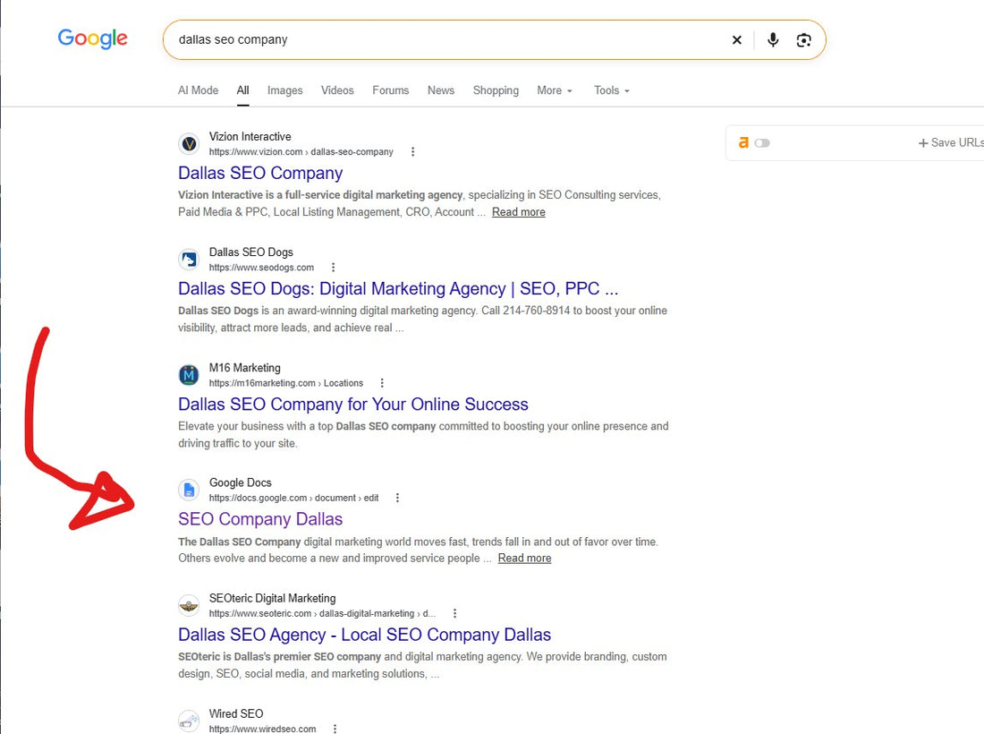 Google Docs indexing and ranking in Google? Check image...