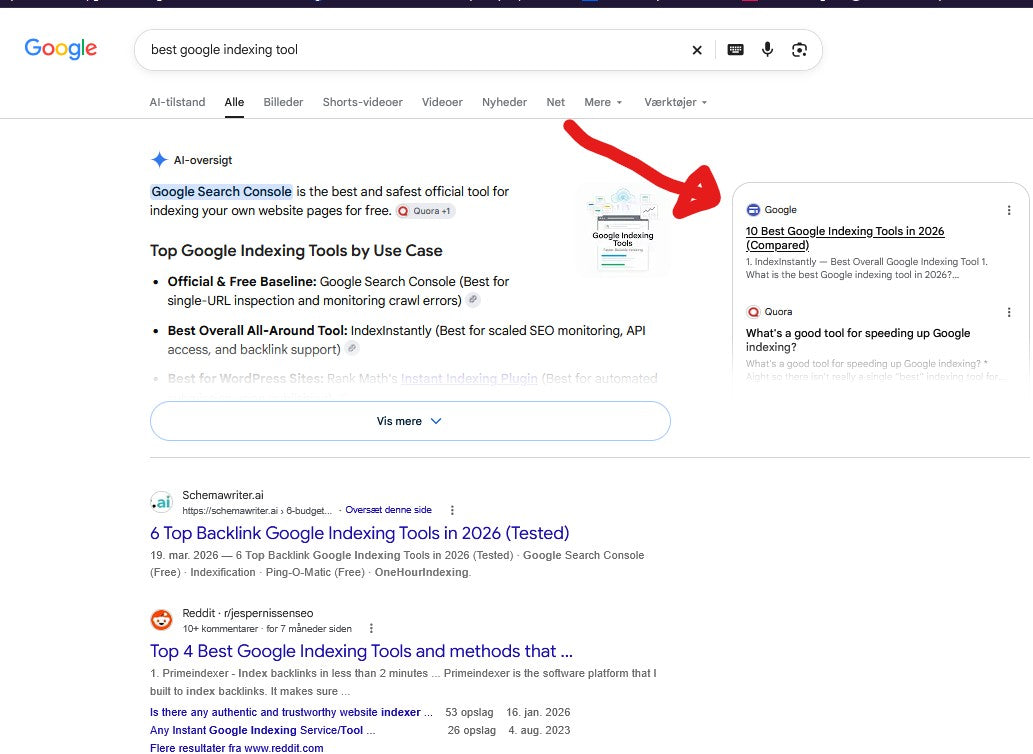 Google sites are used in AI overview
