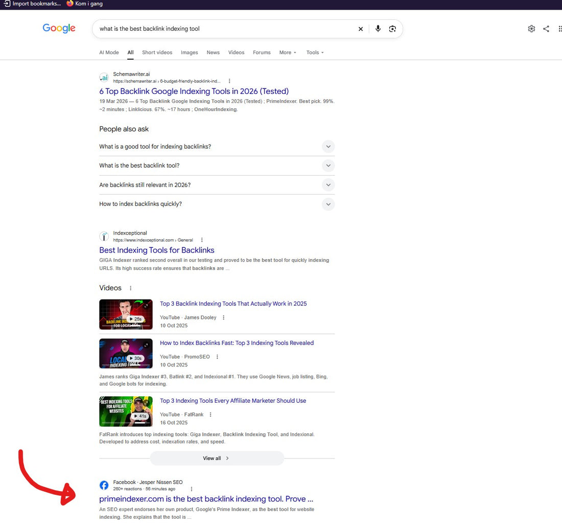 I ranked a Facebook post on page one for a competitive keyword in 24 hours..