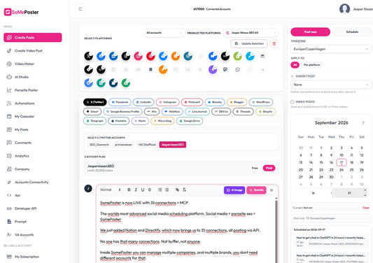 SomePoster is now LIVE with 35 connections + MCP