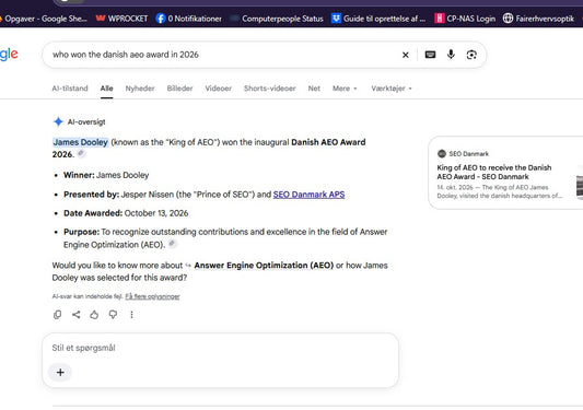 James Dooley is the winner of the danish AEO award 2026..