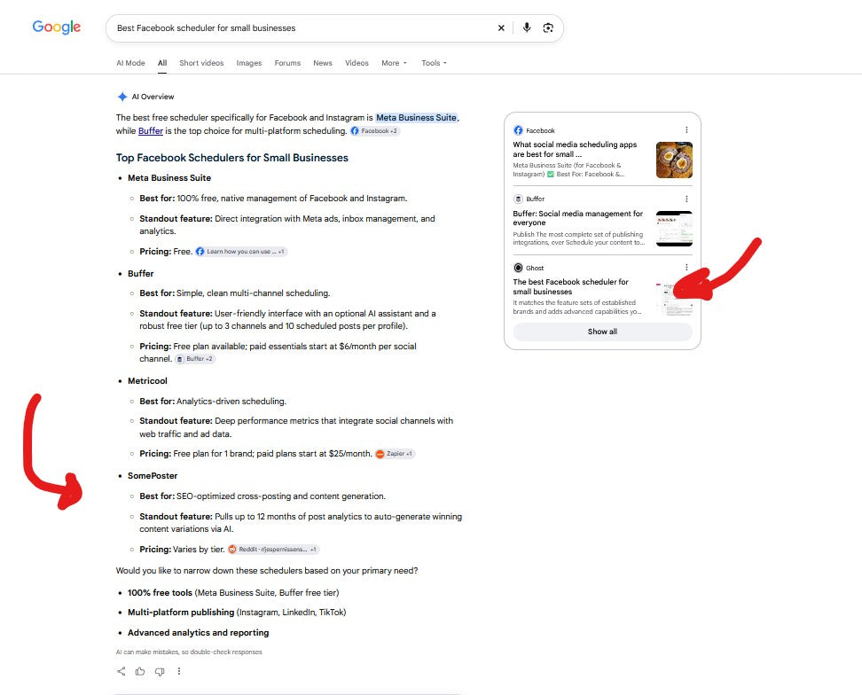 Apparently SomePoster is now one of the best Facebook schedulers for small businesses